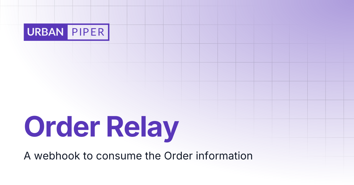Order Relay | API Documentation | POS System