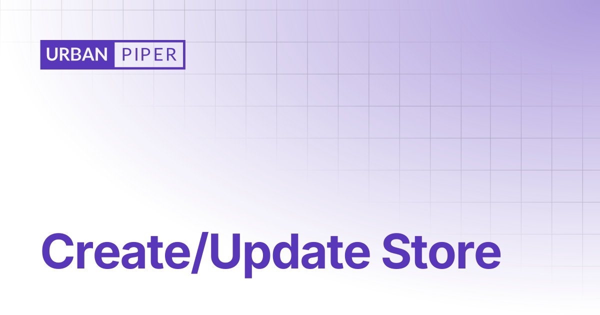 Create/Update Store | POS System