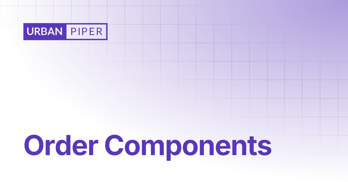Order Components | POS System